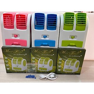                       Mini Fragrance Air Conditioner Cooling Fan  Compact, Portable, and Aromatherapy-Enabled (Multi Colors)                                              