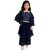 Kid Kupboard Cotton Girls Kurti and Plazzo Set, Dark Blue, Full-Sleeves, 6-7 Years KIDS-002