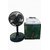 Adjustable Stand-Up Desk Fan with USB Charging Port, 3 Speeds, Handheld, for Home and Office Use, Green (Multi Colors)