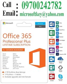 Office 365 Professional Plus ( 5 DEVICE ) ( PC-MAC-TABLET-MOBILE-IPAD ) with Instant Delivery Call 9700242782