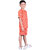Kid Kupboard Cotton Boys T-Shirt and Short Set, Orange, Half-Sleeves, 8-9 Years KIDS6616