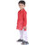 Kid Kupboard Cotton Boys Kurta and Pyjama Set, Red and White, Full-Sleeves, 5-6 Years KIDS6619