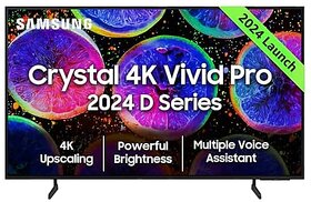 Samsung 108 cm (43 inches) D Series Crystal 4K Vivid Pro Ultra HD Smart LED TV UA43DUE77AKLXL (Black)