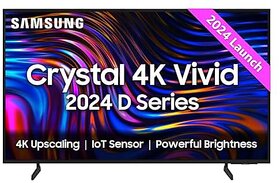 Samsung 108 cm (43 inches) D Series Crystal 4K Vivid Ultra HD Smart LED TV UA43DUE70BKLXL (Black)