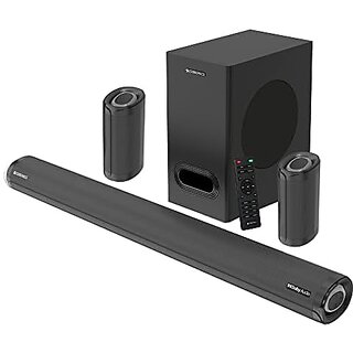 ZEBRONICS Zeb-Juke BAR 9500WS PRO Dolby 5.1 soundbar with Wireless Satellites Dolby Audio 525 Watts Output Power 16.5cm subwoofer HDMI ARC Optical BT v5.0 LED Display Wall Mount and AUXBlack