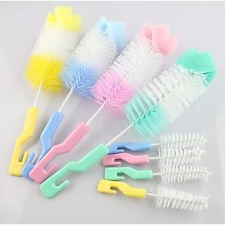 1 Piece Xibei 2-in-1 Bottle and Nipple Brush (Multicolor)