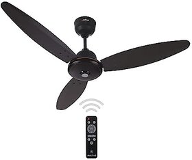 ACTIVA Gracia 1200 MM (28 Watts) BLDC Motor Fan With LED Light |Remote| 3 Blade Energy Saving Ceiling Fan With 5 Year Warranty (Smoke Brown)