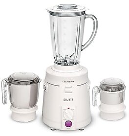 Sujata Supermix 900 Watts Mixer Grinder | 22000 Rotations Per Min | 90 Minutes Continuous Running | 3 Versatile Jars 1750 ml 1000 ml and 400 ml