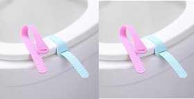 (Pack of 2) Toilet Seat lifting Band For Washroom Custom Fit Toilet Seat Lid Lock