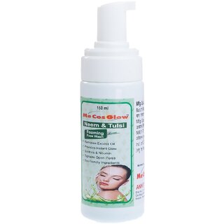 Me Cos Glow Neem Tulsi Face Wash - Purifying Cleanser for Acne, Natural Antioxidants Herbal Formula - 150ml, Pack of 2 Me Cos Glow Neem Tulsi Face Wash - Purifying Cleanser for Acne, Natural Antioxidants Herbal Formula - 150ml, Pack of 2