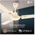 Orient Electric 1200 mm Pacific Air | Decorative ceiling fan | Powerful airflow| BEE Star Rated | 2-year warranty | Ivory Gold pack of 1