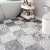 (Pack of 2 ) Rubber Bathroom Mat (Grey and White, Free Design - Non-Slip, Durable, and Easy to Clean Bathroom