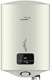 V-Guard Divino DG Geyser 15 Litre Water Heater for Home | Digital Display | 5 Star Rating | Vitreous Enamel Coating | Advanced 4 Layer Safety | Suitable for Hard Water & High-rise Building | White