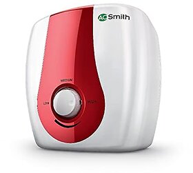 AO Smith SGS-GREEN-010 Storage 10 Litre 3KW Vertical Water Heater (Geyser) White Express Heat 5 Star