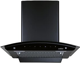 Elica 60 cm 1200 m3/hr Filterless Autoclean Kitchen Chimney (FL 600 SLIM HAC MS NERO Touch + Motion Sensor Control Black)