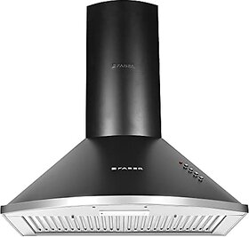 Faber 60 cm 1000 m/HR Pyramid Kitchen Chimney || 12 year warranty on Motor|| Motor- 240 Watt (HOOD CLASS PRO PB BK LTW 60 Baffle FiltersBlack) Free 1 Year Extended warranty