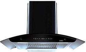 Elica 90 cm 1425 m3/hr Filterless Autoclean Kitchen Chimney with Free Installation Kit (WD TFL HAC 90 MS NERO Touch + Motion Sensor Control Black)