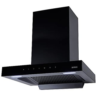 Elica 60 cm 1310 m3/hr Filterless Autoclean Kitchen Chimney (FL 600 SPT HAC MS NERO Touch + Motion Sensor Control Black)