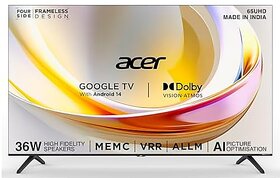 Acer 164 cm (65 inches) L Series 4K Ultra HD Smart Google TV with Android 14 (Black)  MEMC  ALLM  VRR  AI Picture Optimisation  36W Speakers  Dolby Vision-Atmos