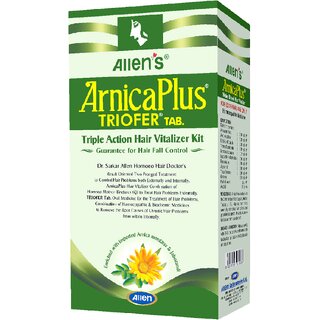                       Allen Laboratories Arnica Plus Triple Action Hair Vitalizer 100 ml with Triofer 50 Tablets (Pack of 2)                                              