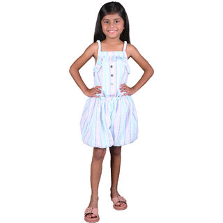 Kid Kupboard Cotton Girls Jumpsuit, Multicolor, Sleeveless, 7-8 Years KIDS6685 Kid Kupboard Cotton Girls Jumpsuit, Multicolor, Sleeveless, 7-8 Years KIDS6685