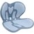 Curble Chair Wider for Posture Correction - Ergonomic Blue Seat Cushion for Back Support and Correct Sitting Position