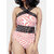 Bold & Bae Fashion Monokini With Criss-Cross Front In White Red Stripe
