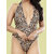 Bold & Bae Fashion Animal-Print Deep-Neck Monokini