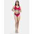 Bold & Bae Fashion Beachwear Scoop Neck Bikini Set In Solid Red