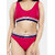 Bold & Bae Fashion Beachwear Scoop Neck Bikini Set In Solid Red
