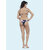 Bold & Bae Fashion Floral Bikini Set In Blue