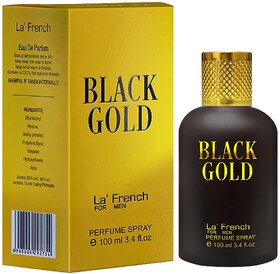 La French Black Gold Eau de Parfum - 100ml Perfume for Men  Intense Long Lasting Perfume  Premium Fresh Fragrance Scen