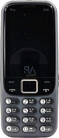 Sia 988 Pro  (Dual Sim, 2.4 Inch Display, 3000mAh Battery, Black, Grey)