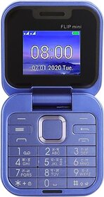 MTR Flip Mini  (Dual Sim, 1.77 Inch Display, 2000mAh Battery, Blue)