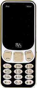 Sia Pro Wow  (Dual Sim, 2.4 Inch Display, 3000mAh Battery, Black, Gold)