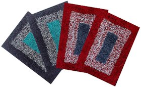 Doormat/Bathmat for Living Room Bed Room Out Door Indoor/Kitchen Door/Office Doormat/Cotton Doormat Set of 4 Piece. Size; Width 40 cm X Length 60 cm. Color; Multi