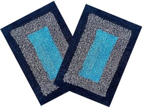 Cotton Door Mats & Bathmats Size 40x60 CM Set of 2 Piece Multicolor Combo