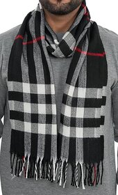 (Combo of 3) Men Women Casual Luxurious Premium Checkered Woolen Muffler, Scarf, Stole For Winter Beige colour