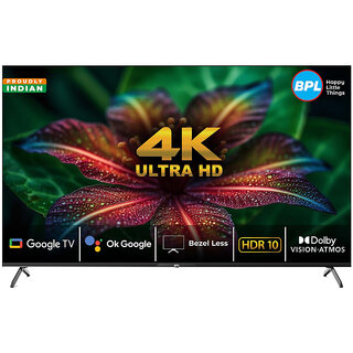                       BPL 139 cm (55 inch) Ultra HD (4K) Google Smart LED TV with Dolby Vision and Atmos, 55U-D5310                                              