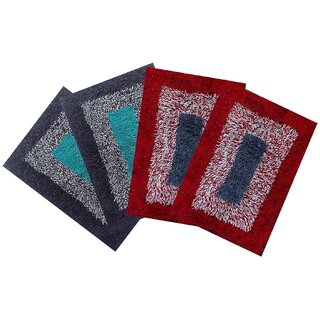 Doormat/Bathmat for Living Room Bed Room Out Door Indoor/Kitchen Door/Office Doormat/Cotton Doormat Set of 4 Piece. Size; Width 40 cm X Length 60 cm. Color; Multi