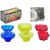 Pack of 12 Plastic Table Diya Set  2-Inch Height Decorative Oil Lamps for Festive Occasions
