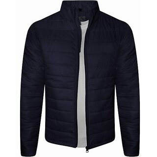                       Fashlook Bomber Solid Full Sleeve Dark Blue Jacket for Mens                                              