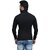 Fashlook Mens Black Self Design High Neck Full Sleeve Sweatshirt