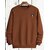 Fashlook Mens Brown Solid Round Neck Full Sleeve Sweatshirt