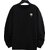 Fashlook Mens Black Solid Round Neck Full Sleeve Sweatshirt