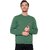 Fashlook Mens Green Solid Round Neck Full Sleeve Sweatshirt