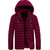 Fashlook Puffer Solid Full Sleeve Maroon Jacket for Mens