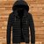 Fashlook Puffer Solid Full Sleeve Black Jacket for Mens