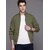 Fashlook Bomber Solid Full Sleeve Light Green Jacket for Mens