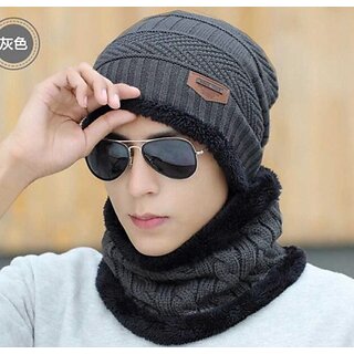                       Fashlook Woolen Multicolor Casual Winter Cap                                              